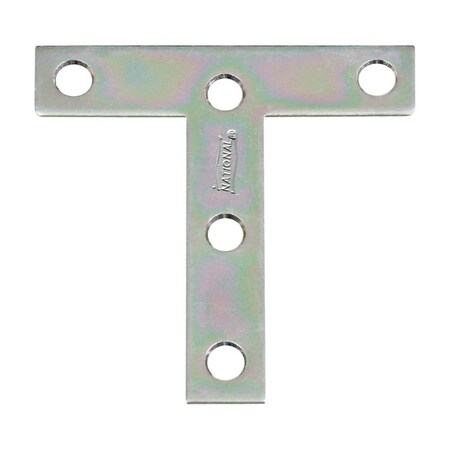 National Mfg Sales 3 x 3 in. Steel Tee Plate, Zinc Plated 5704994